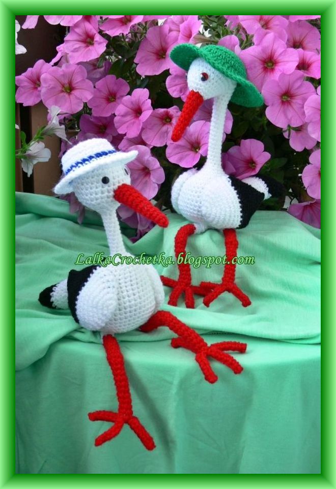 http://lalkacrochetka.blogspot.com/2014/07/bociania-para-stork-couple.html