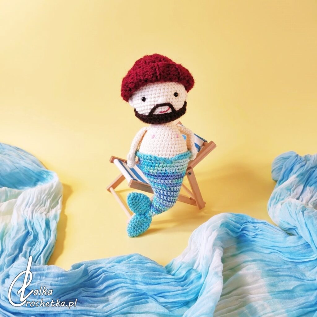 lalkacrochetka lalka syren recznie robiona merboy mermaid doll handmade crochet custom order