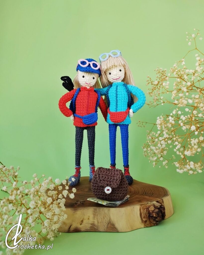 figurki przyjaciolki mini me selfie doll urodziny turystyka gorska customowa podobizna ze zdjecia lalka crochetka
