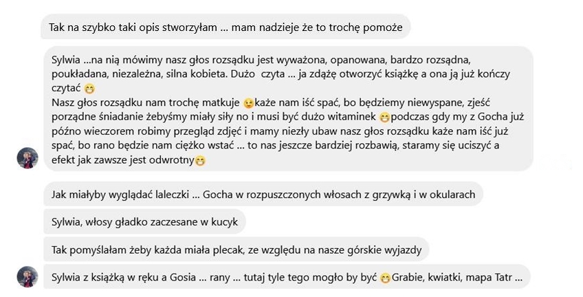 opis lalki na zamowienie figurka przyjaciolka turystka selfie doll